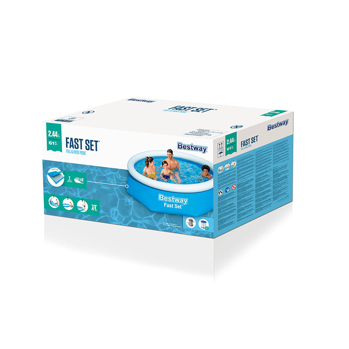 Inflatable pool Bestway Blue 3200 L 305 x 66 cm-2