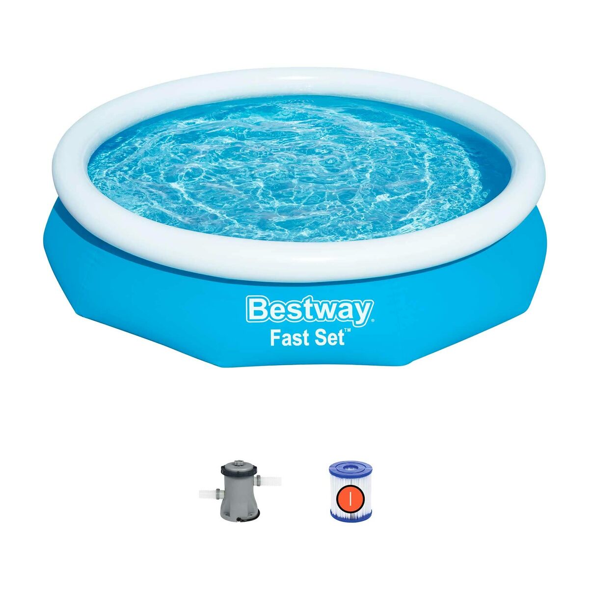 Inflatable pool Bestway Blue 3200 L 305 x 66 cm-9